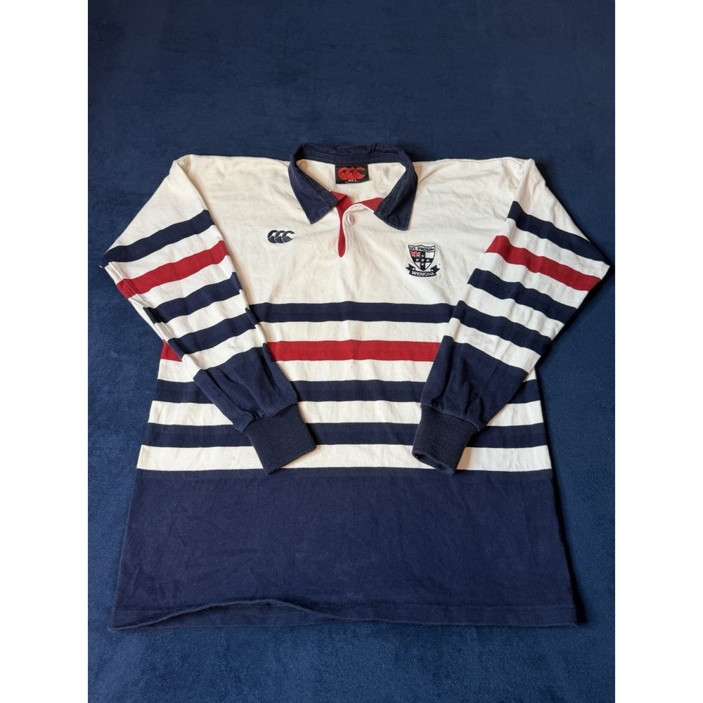 Vtg Canterbury New Zealand Rugby Jersey Adult S Tri Color Wenona Kahan 16 Stripe